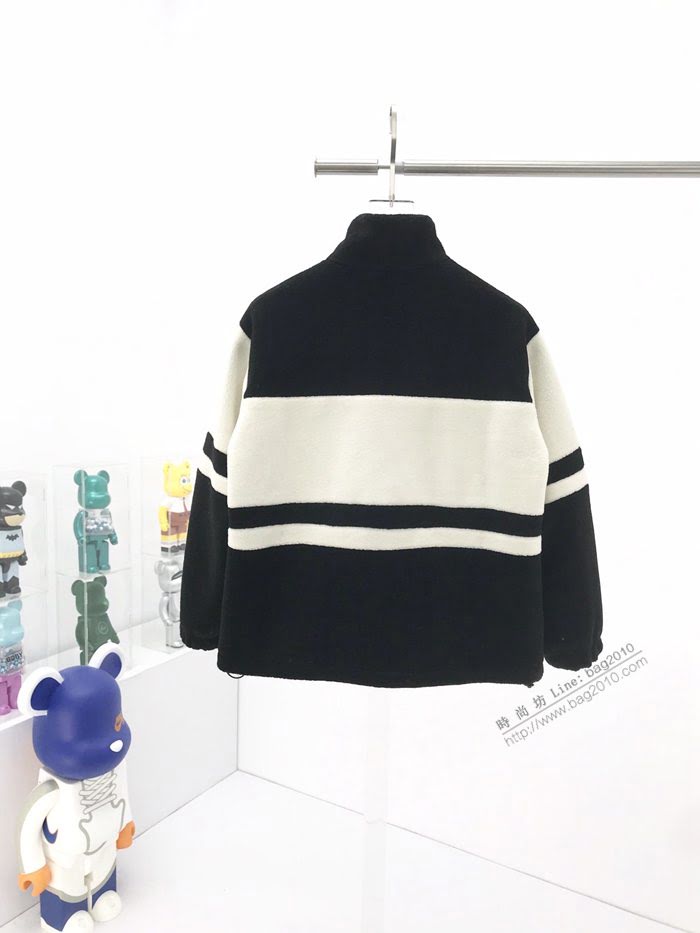 Balenciaga男裝 巴黎世家2020秋冬新款黑白拼色絨外套 男女同款  ydi3554